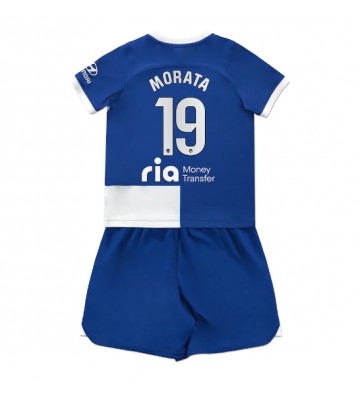 Atletico Madrid Alvaro Morata #19 Replika Babytøj Udebanesæt Børn 2023-24 Kortærmet (+ Korte bukser)